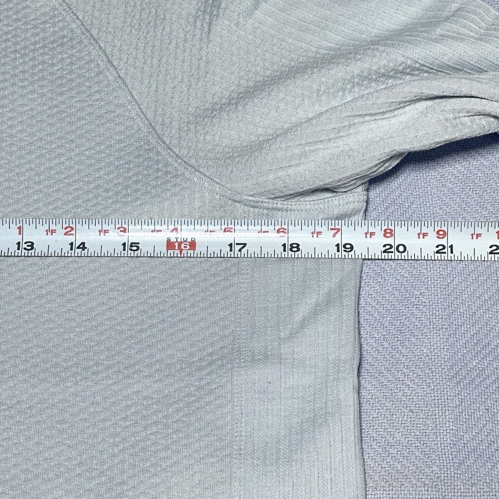 Lululemon Engineered Warmth Half-Zip Light Baby Blue‎ Merino Wool Women's Size 8